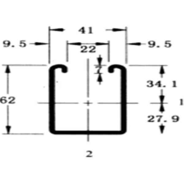PV Power C Channel Roll Forming Machine 35KW 41*41mm Bracket Galvanized Steel