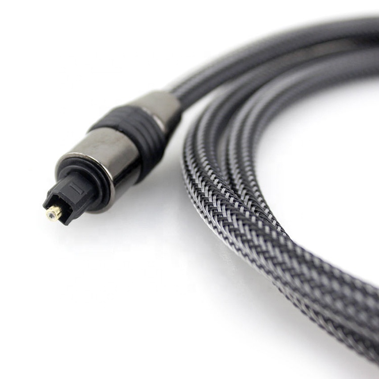 1M 2M 3M 5M High Quality Durable Braided Fiber Optic Toslink Spdif Digital Optical Audio Cable