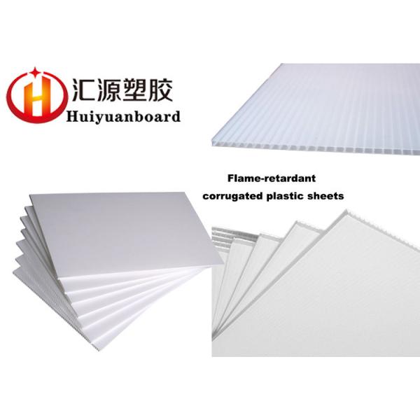 Custom Flame Retardant White Corrugated Plastic Sheets 180GSM