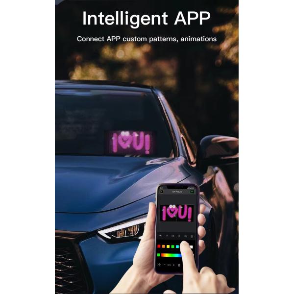 24*48 LED Flexible Light Display APP Control Car Advertising Screen Ip65 Full Color High Definition Car Display