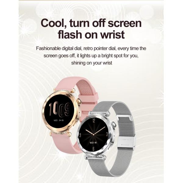 Water Resistant AMOLED Android Touchscreen Watch High Precision Women Android Smart Watch