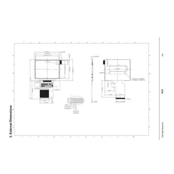 3.5inch Square LCD Monitor 320*240 TFT Module With 24bit RGB Interface