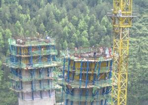 Hydraulic Wall Self Climbing Scaffold System , Automatic Climbing Formwork System