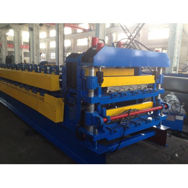 Blue Color Glazed Tile Roll Forming Machine Siemens PLC Control Full Automatic