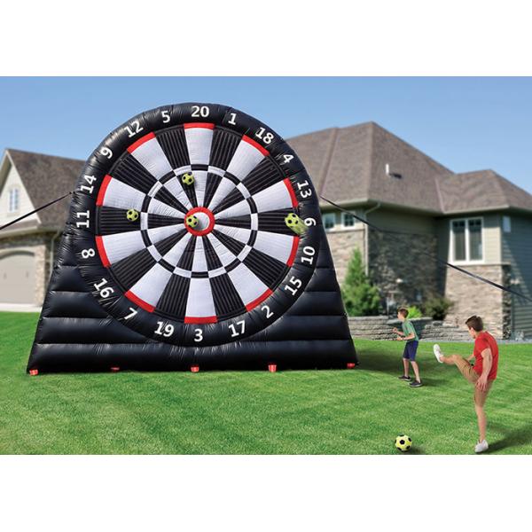 Commercial Event Interactive Bounce House , Double Faced Inflatable Soccer Dart Board