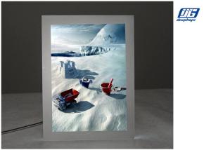 Frameless Crystal LED Light Box , A1 Crystal Led Photo Frame Graphic Holder