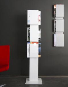 China Professional White Magazine Display Stand / Novelty Pamphlet Display Rack on sale