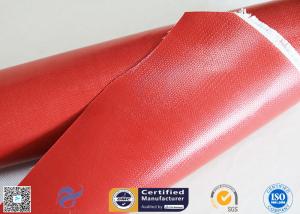 China 260℃ Fire Protection 0.5mm E - glass Silicone Coated Fiberglass Fabric Satin Weave wholesale