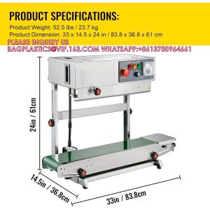 Continuous Band Sealer, Automatic Band Sealer With Digital Temperature Control,