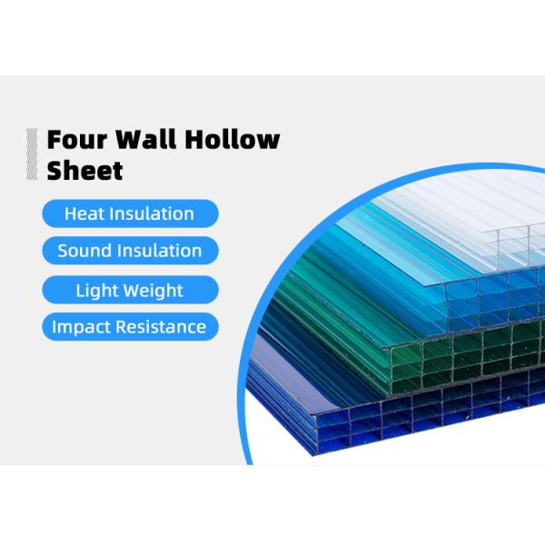5mm 10mm Multiwall Panels Sun Shade Polycarbonate Hollow Sheet for Car Shelter 5mm Twin Wall Hollow Polycarbonate Sheet