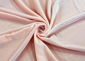 China Stretchy Micro Velvet Fabric / Misty Rose Outdoor Velvet Fabric 160cm Width wholesale