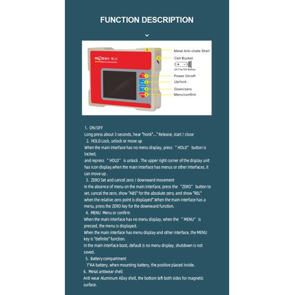 1.5V 2 Axis Magnetic Digital Protractor DMI