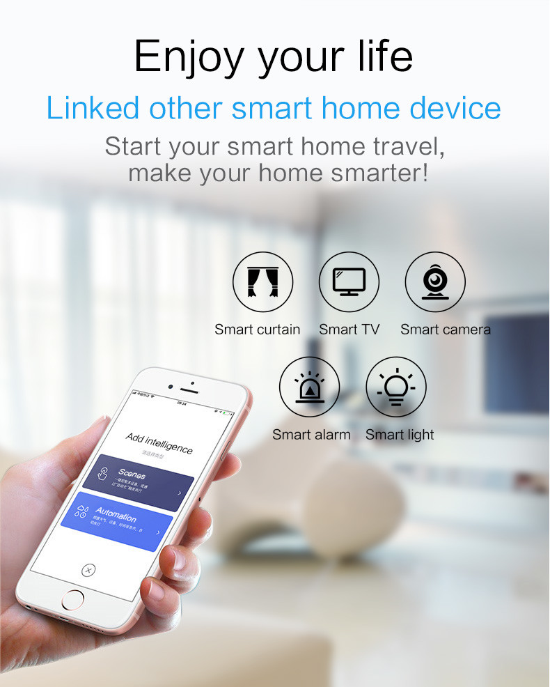 China Supplier Wifi Pir Detector Motion Sensor Work With Google Alexa