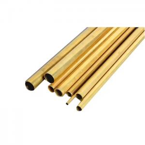 China C26000 6000mm  Yellow Coated Copper Pipe 4mm Od Brass Tube For Construction Decoration on sale
