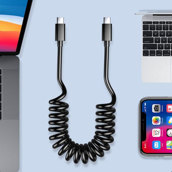 Black Color 3A Multi Function Charging Cable TPU High Speed Data Transfer Cable