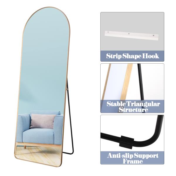 Modern Aluminum Full Length Dressing Mirror For Bedroom Decorations