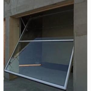 China Canopy Tilt Up Garage Door Toughened Glass Panel Assembled Counterweight System wholesale