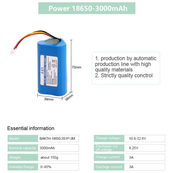Rechargeable 10.8v 3000mah Li-ion Battery 18650 Lithium Ion Battery Pack for Consumer Electronics