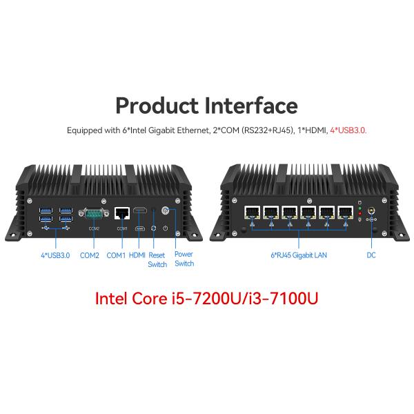 Intel Core I5 7200U Processor Soft Router With 6 Ethernet And DDR3L Up To 8GB