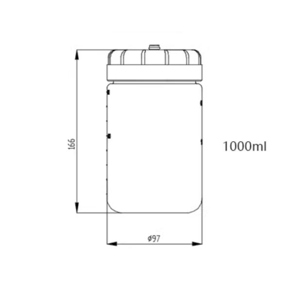 High Speed Centrifuge Bottles 1000ml PPCO Screw Lid for Accurate Sample Processing