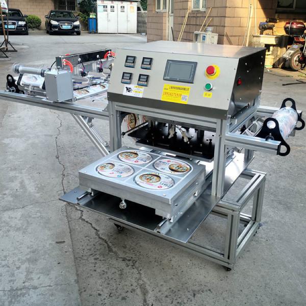 1.5KW Desktop Semi Automatic Bowl Sealer Machine With Date Coding Printing