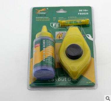 KM 15m/30m chalk line,chalk line set,measuring tool 3PCS chalk line drvice