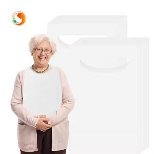 China Waterproof Disposable Adult Bibs Oil Proof White For Individual wholesale