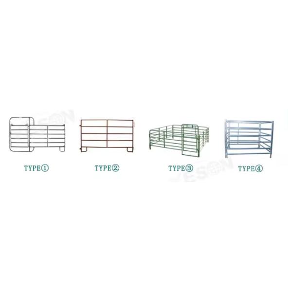 Galvanized Welded Pipe Cattle Fence Panel 8FT Horse Farm Fencing Panels