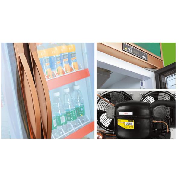 Commercial Upright Supermarket 2 Doors Beverage Display Cooler Showcase Supermarket Chiller