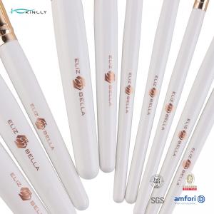 China Custom Nylon Hair 12pcs Travel Brushes Set Natural Wood Handle wholesale