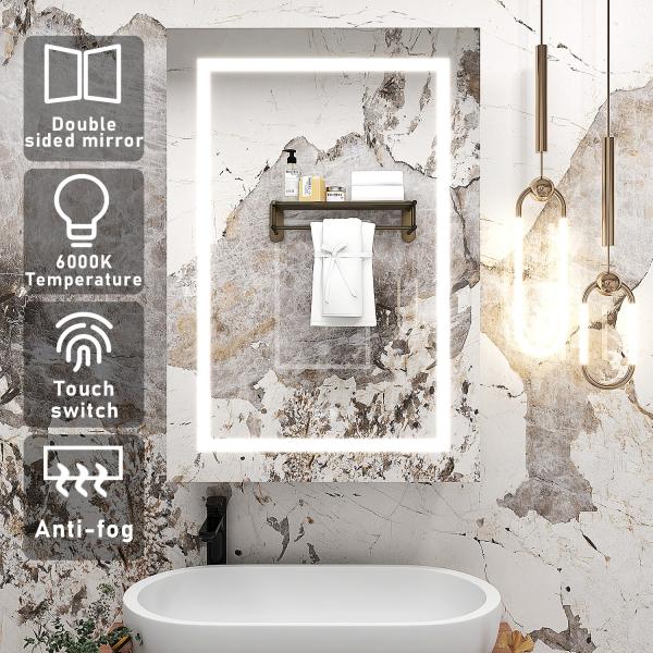 Personalized LED Mirror Medicine Cabinet Shatter Resistant Easy Maintenance