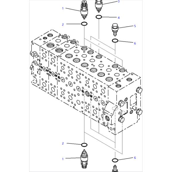 723-40-91200 7234091200 Relief Valve KOMATSU Excavator Spare Parts For PC220LC-8 PC240-8K