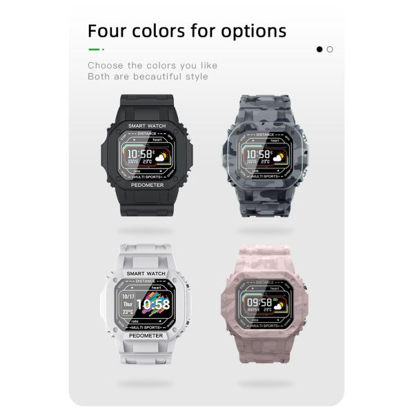 SDK Silicone Strap Smart Watch 0.96TFT Health Monitor Wrist Modify APP Customized Smart Watch