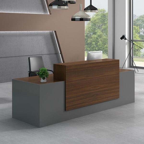 Wooden Modern Front Desk Salon Furniture Beauty Salon Reception Desk