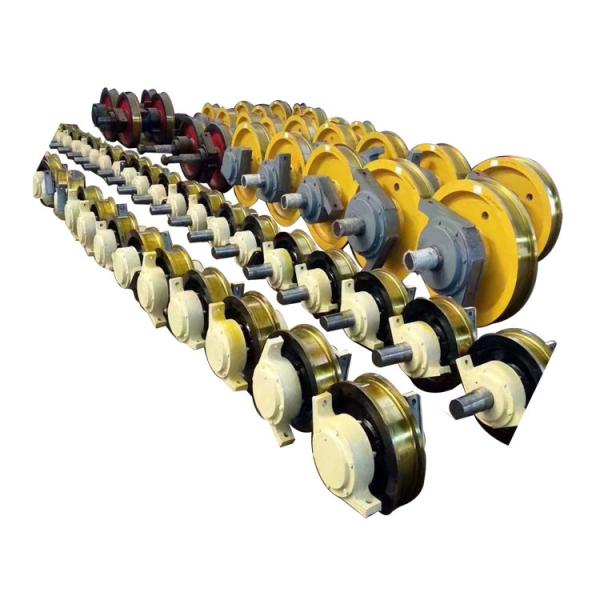 Quality Forging Crane Trolley Wheels Container Cast Steel Block Drum Pulley Sheave for sale