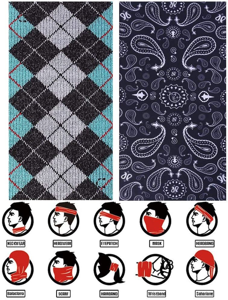Anti UV Summer Cooling Thin Wool Cotton Reflective Bandana