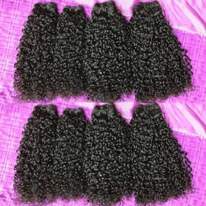 Full Tip Double Drawn Weave Hair Extensions Pixie Wig Magic Curl Custom