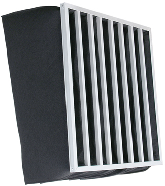 Pleated Panel Filter , Clean Room Air Filter Two In One Active Carbon Granule / H13 / 14