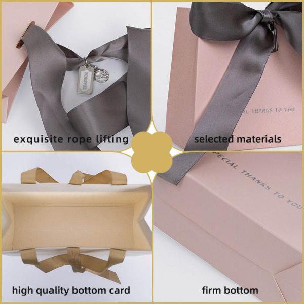 Craft Customized Size White Black Luxury Gift Shopping Jewelry Paper Bag With Handles