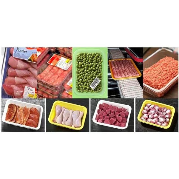 Gas Flush Modified Atmosphere Bowl Sealer Machine Prolong Food Shelf Life