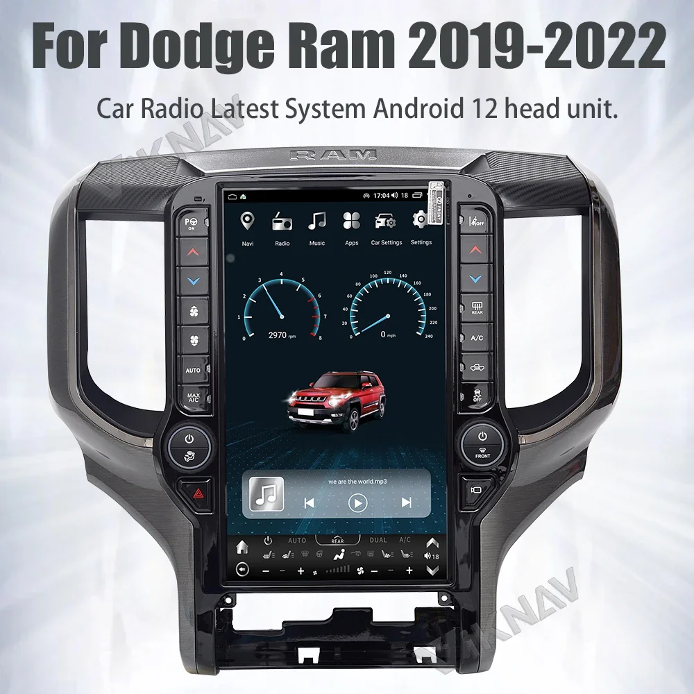 VIKNAV 13.6 Inch Car Radio for Dodge Ram 1500 (2019-2024) Aftermarket Stereo Carplay Android Head Unit