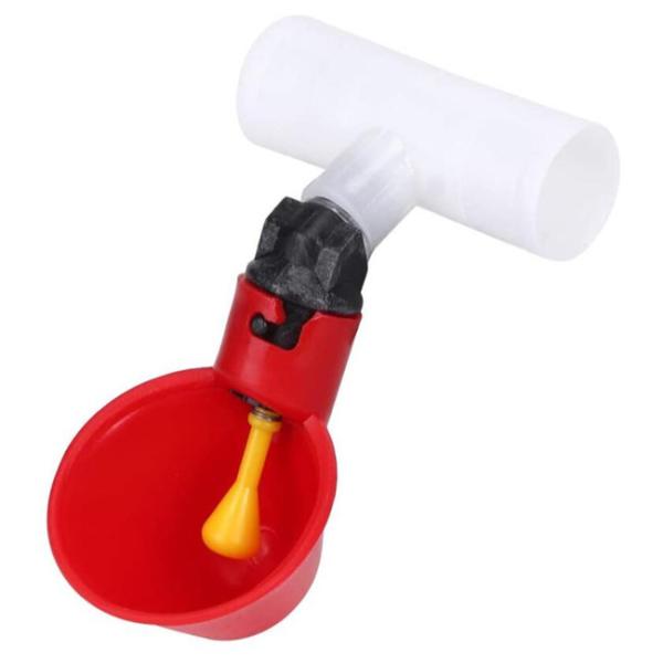 Plastic PP Tee Water Drinking Dispenser Heat Resistance For Quail Pigeon