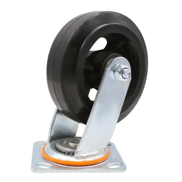 4inch Heavy Duty Scaffold Double Ball Bearing Black Rubber Iron Steel Core Caster Wheel