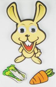China DIY Removable 90s Cartoon Stickers , Funny Cute Rabbit Wall Stickers wholesale