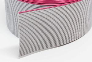 1.27mm Spaced Flat Ribbon Cable 28AWG PBT PVC Insulator 5FT Length