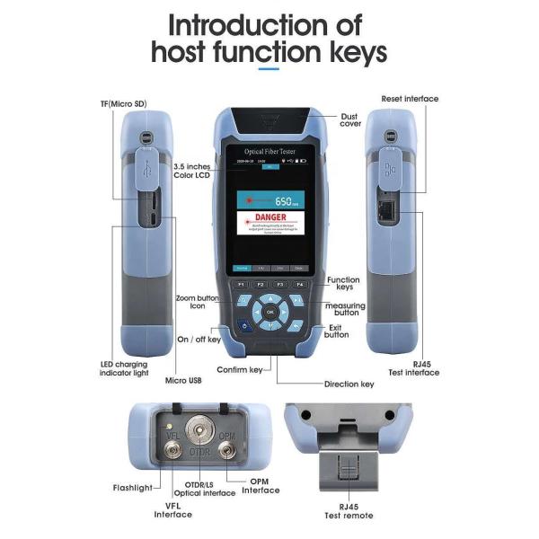 NK3200D Otdr Testing Equipment 9 Functions G.652 Fiber with VFL