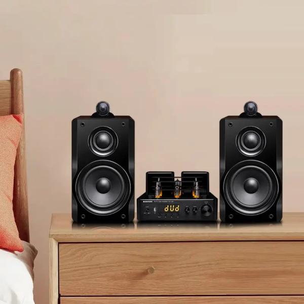 3 Way 100W Bookshelf Speakers Deep Bass Response For Home Theater