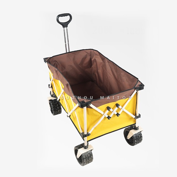 150KG Capacity 4-Wheel Steel Frame Folding Camping Cart