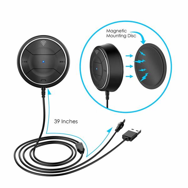 2019 Universal 3.5mm jack Bluetooth Car Kit Hands free Music Audio Receiver Adapter Auto AUX Kit