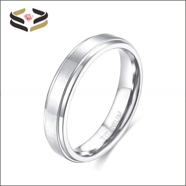 Gift Gold Black Titanium Wedding Band Matte Finished 4mm 6mm 8mm For Men Women